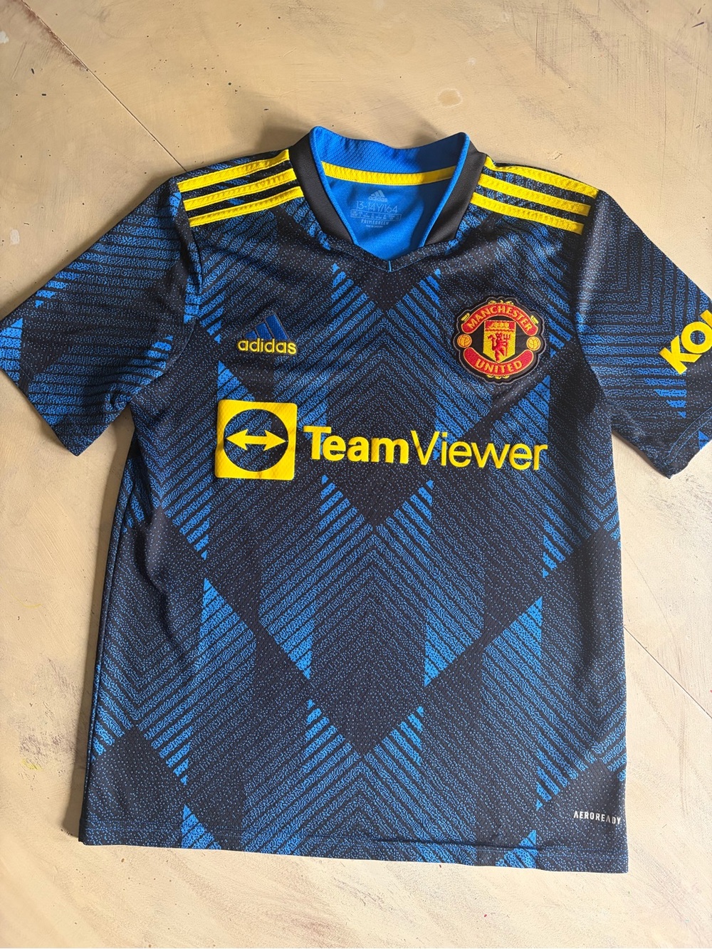 Adidas Ronaldo Manchester United 2021/22 Third Kit Soccer Jersey YOUTH 13-14Y